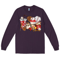 Plum Baseball coffee cups Long Sleeve Tee - HowdyJamesFarm