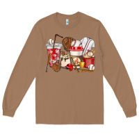 Toasted Coconut Baseball coffee cups Long Sleeve Tee - HowdyJamesFarm