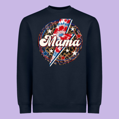 Western Mama Patriotic 4th Of July Heavyweight Sweatshirt Designed By Lillyallendesigns
