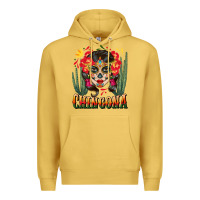 Antique Gold chingona sugar skull Premium Hoodie - BundleAndBundleShop