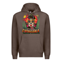 Coffee chingona sugar skull Premium Hoodie - BundleAndBundleShop