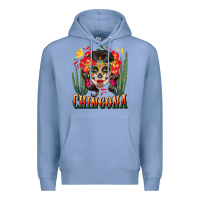 Colony Blue chingona sugar skull Premium Hoodie - BundleAndBundleShop