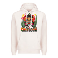 Pale Pink chingona sugar skull Premium Hoodie - BundleAndBundleShop