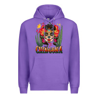 Purple chingona sugar skull Premium Hoodie - BundleAndBundleShop