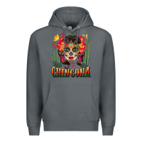 Rock chingona sugar skull Premium Hoodie - BundleAndBundleShop