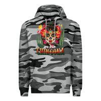 Slate Camo chingona sugar skull Premium Hoodie - BundleAndBundleShop