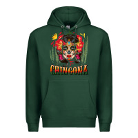 Sports Green chingona sugar skull Premium Hoodie - BundleAndBundleShop