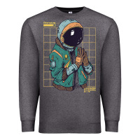 Charcoal Heather astronaut space travel retro aesthetic streetwear t shirt Premium Sweatshirt - minhPixels