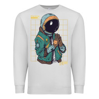 Dove Grey astronaut space travel retro aesthetic streetwear t shirt Premium Sweatshirt - minhPixels