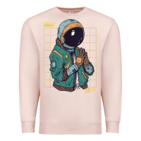 Pale Pink astronaut space travel retro aesthetic streetwear t shirt Premium Sweatshirt - minhPixels