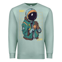 Seafoam astronaut space travel retro aesthetic streetwear t shirt Premium Sweatshirt - minhPixels