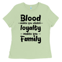 Matcha Blood Makes You Related Makes You Family Ladies Tee - Bettercallsaul