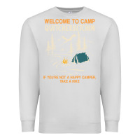 Dove Grey welcome to camp quitcherbitchin camping camp quitcherbitchin Premium Sweatshirt - minhPixels