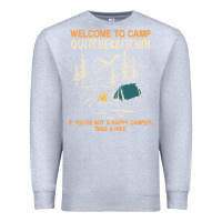 Heather Grey welcome to camp quitcherbitchin camping camp quitcherbitchin Premium Sweatshirt - minhPixels