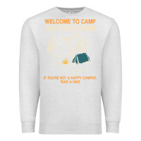 Oatmeal Heather welcome to camp quitcherbitchin camping camp quitcherbitchin Premium Sweatshirt - minhPixels