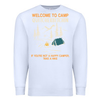White welcome to camp quitcherbitchin camping camp quitcherbitchin Premium Sweatshirt - minhPixels