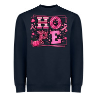 Navy Hope Breast Cancer Awareness Fall Heavyweight Sweatshirt - LillyAllenDesigns