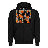 Black black cat with pumpkins tumbler Zipper Hoodie - LillyAllenDesigns