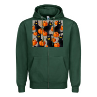 Sports Green black cat with pumpkins tumbler Zipper Hoodie - LillyAllenDesigns