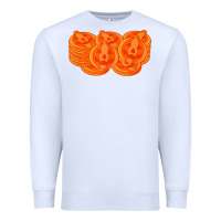 White halloween pumpkin cookies t shirt Premium Sweatshirt - minhPixels