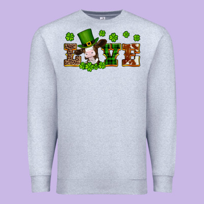 St Patricks Love Heifer Premium Sweatshirt Designed By Artiststas