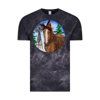 Cloud Black Horse Christmas Vintage Tee - RanaPortraitStore