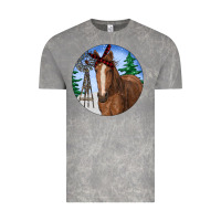 Cloud Rock Horse Christmas Vintage Tee - RanaPortraitStore
