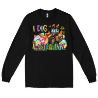 Black I dig Easter Day Long Sleeve Tee - CowGirlArtShop