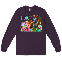 Plum I dig Easter Day Long Sleeve Tee - CowGirlArtShop