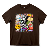 Chocolate Brown retro teacher Heavy Core Tee - Artiststas