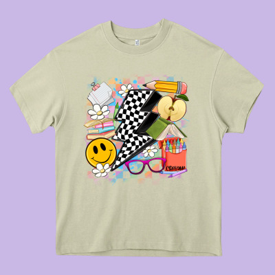 Retro Teacher Heavy Core Tee Designed By Artiststas