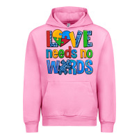 Fuchsia Pink love needs no words autism Urban Hoodie - AdoDesignShop