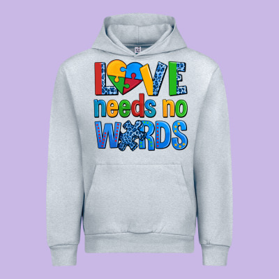Love Needs No Words Autism Urban Hoodie Designed By Adodesignshop