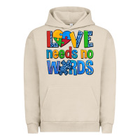 Pigment French Oak love needs no words autism Urban Hoodie - AdoDesignShop