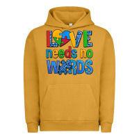Pigment Peanut Butter love needs no words autism Urban Hoodie - AdoDesignShop