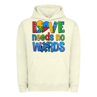 Pigment Pistachio love needs no words autism Urban Hoodie - AdoDesignShop