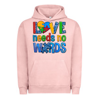 Pigment Salmon love needs no words autism Urban Hoodie - AdoDesignShop