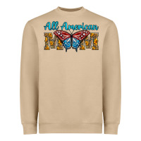 Mushroom All American Mom Butterfly Heavyweight Sweatshirt - LillyAllenDesigns