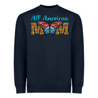 Navy All American Mom Butterfly Heavyweight Sweatshirt - LillyAllenDesigns