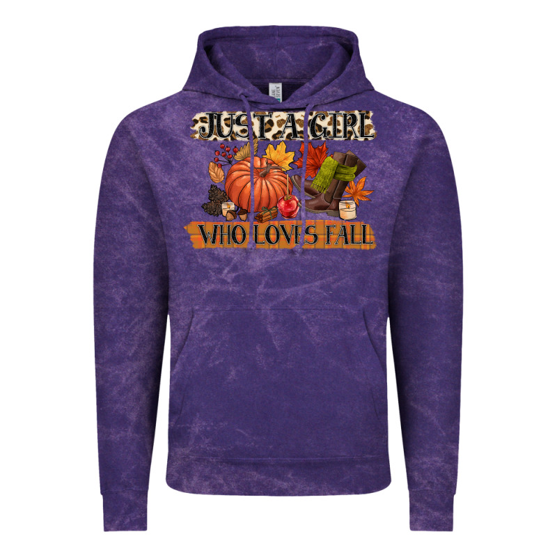 Just A Girl Who Loves Fall Vintage Hoodie by CowGirlArtShop | Teevron