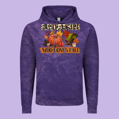 Just A Girl Who Loves Fall Vintage Hoodie Designed By Cowgirlartshop