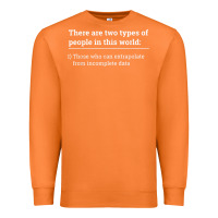 Carrot Two Types of People Can Extrapolate Incomplete Data Gift Premium Sweatshirt - minhPixels