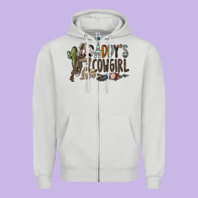 Daddy's Girl Zipper Hoodie Designed By Sublimationcraftshop