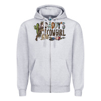 Heather Grey daddy's girl Zipper Hoodie - SublimationCraftShop