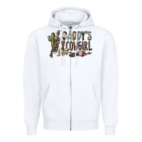 White daddy's girl Zipper Hoodie - SublimationCraftShop