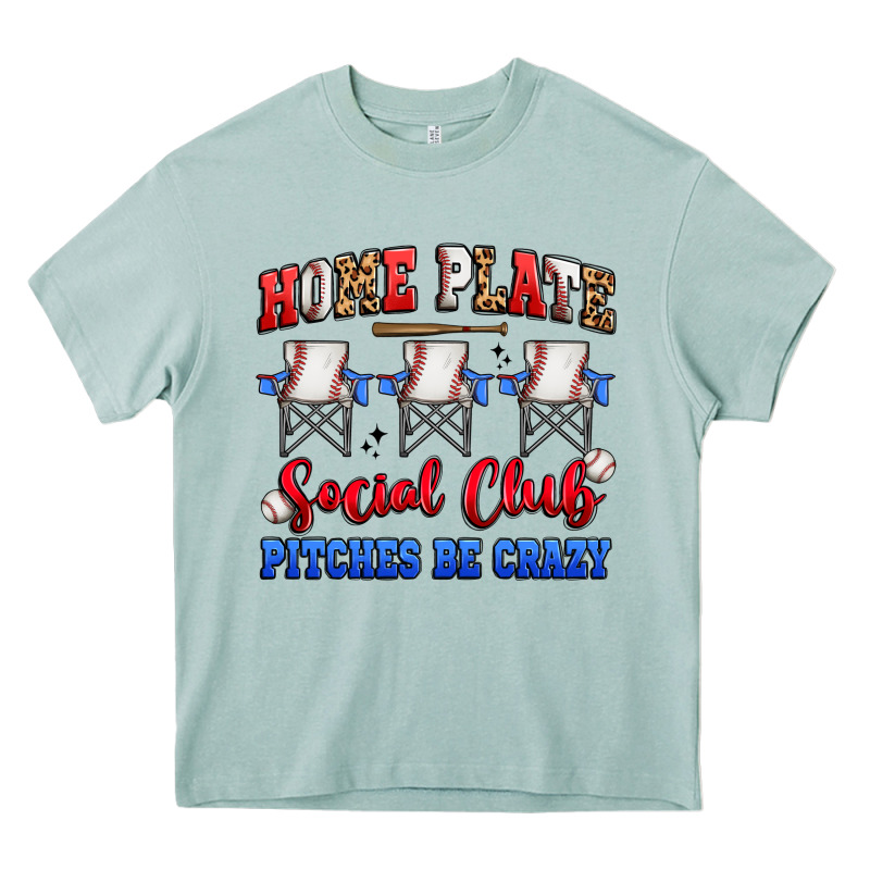Home Plate Social Club Pitches Be Crazy Heavy Core Tee by Artiststas | Teevron