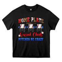 Black home plate social club pitches be crazy Heavy Core Tee - Artiststas