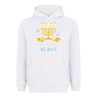 White this is how we jew it funny jewish ugly hanukkah christmas Heavyweight Hoodie - minhPixels