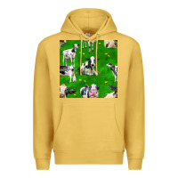 Antique Gold holstein cows seamless pattern Premium Hoodie - BundleAndBundleShop