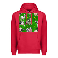Cardinal holstein cows seamless pattern Premium Hoodie - BundleAndBundleShop